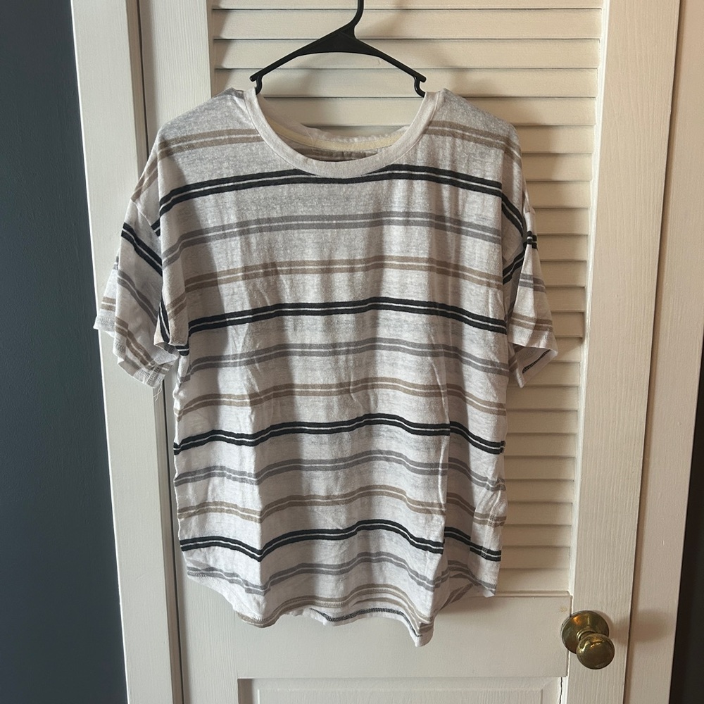 Thread & Supply Striped Short Sleeve Tee - Black and White